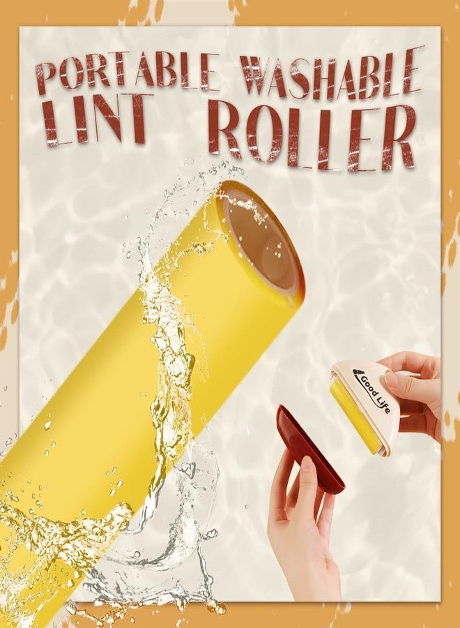 cholobaco Portable Lint Roller Reusable，Good Life Lint Roller，Washable Lint Roller Pet Hair Remover, Sticky Triangular Lint Remover for Clothes, Furniture, Dog & Cat Hair (4Pcs) - Image 3