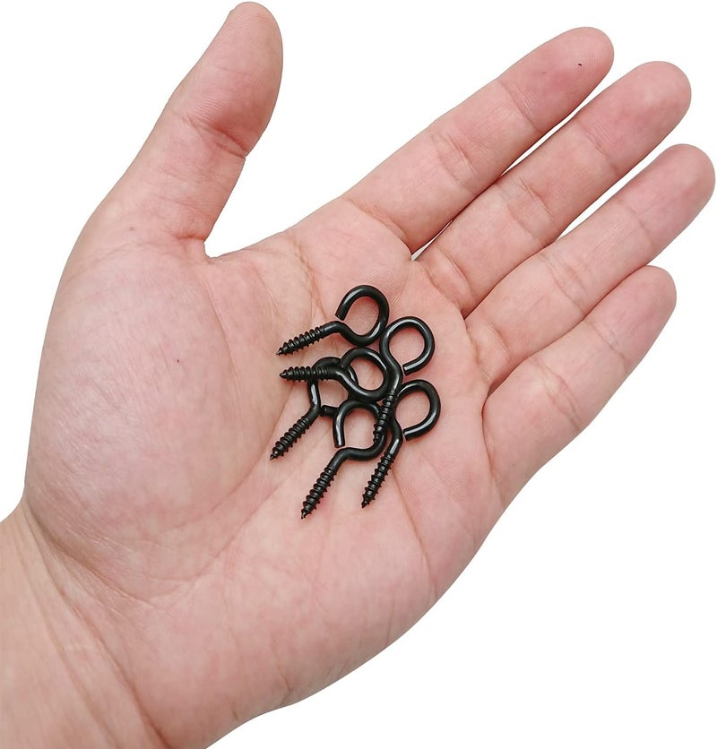 Axe Sickle Black 1 Inch Metal Screw Eye Pins Hooks Mini for DIY Jewelry Making, Arts & Crafts Project, 100 Pcs - Image 4