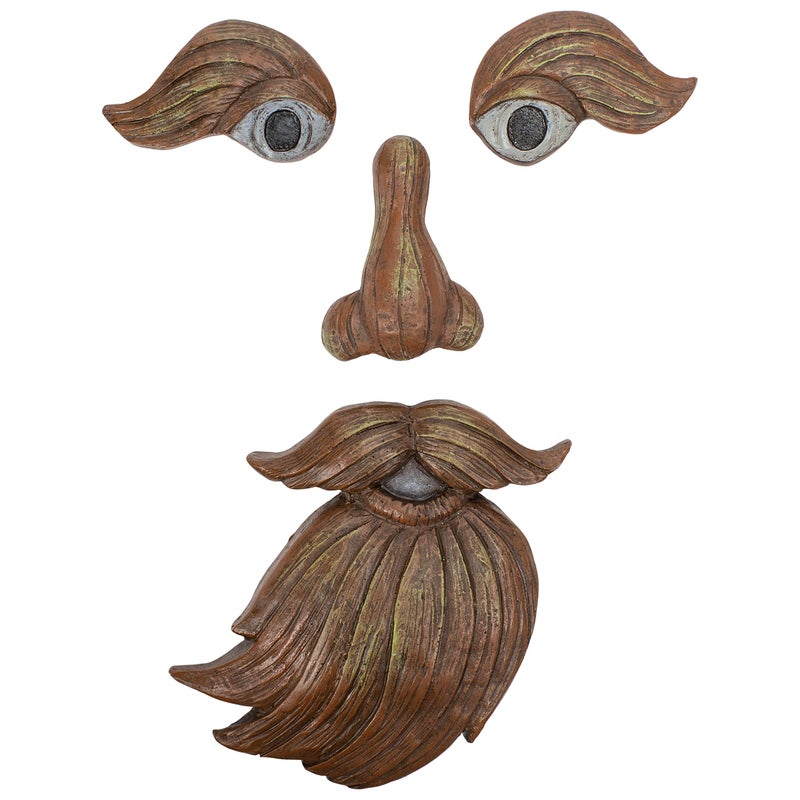 Nat and Jules NAT  Jules Fairy Man Brown 3 inch Resin Stone Outdoor Tree Face Statue 