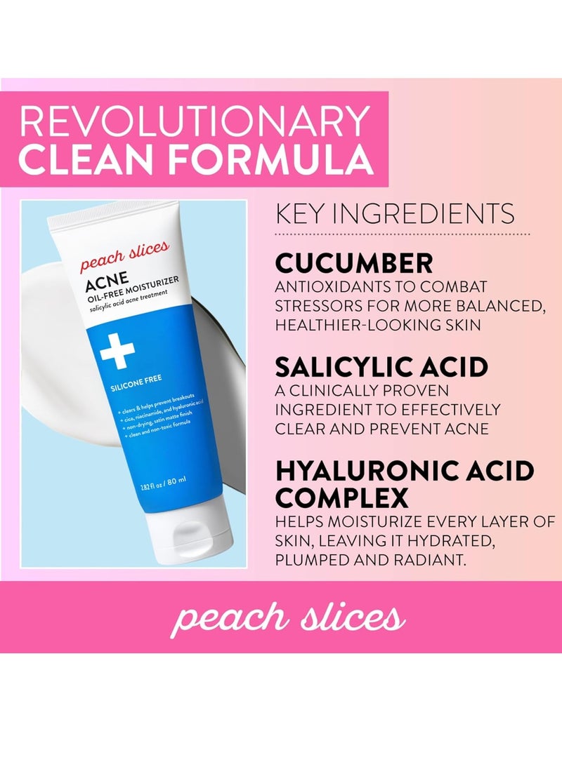 Peach Slices | Acne Oil-Free Moisturizer | Satin Matte Finish | 0.5% Salicylic Acid | Hyaluronic Acid | Prevents Breakouts | Pore Minimizing | Clear Skin | Silicone Free | Face Moisturizer | 2.8 oz - pzsku/ZA005ABB4026A15E61613Z/45/1741337997/1cc18795-7e68-4a6a-91c8-0ee294c3bb41