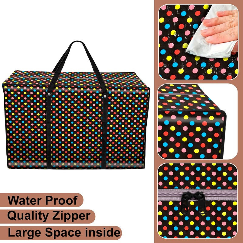 Storite 2 Pack MultiPurpose Plastic Heavy Duty 145 L Moisture Proof Jumbo Size Underbed Storage BagToysStationery PaperClothes Storage BagMoving Bags with Strong Handle 88x59x28cmMulticolor - Image 3