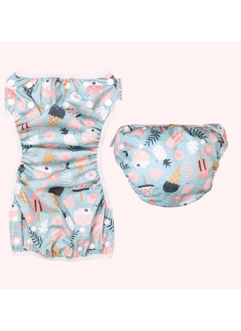 Polka Tots Polka Tots Reusable Swim Diaper - Candy  - Image 3