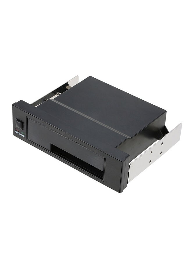 Generic - Internal Single Bay Mobile Rack Enclosure with LED Indicator Light Support Hot-swap for 2.5/3.5inches SATA HDD SSD Fit PC 5.25'' Bay - Image 1