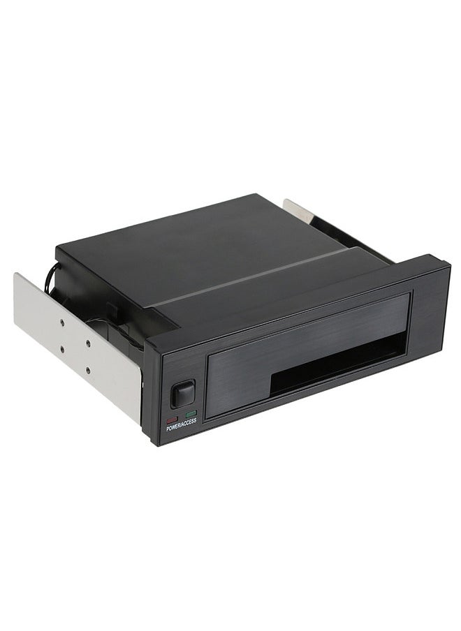 Generic - Internal Single Bay Mobile Rack Enclosure with LED Indicator Light Support Hot-swap for 2.5/3.5inches SATA HDD SSD Fit PC 5.25'' Bay - Image 1