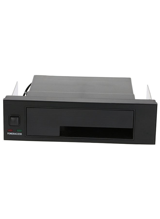 Generic - Internal Single Bay Mobile Rack Enclosure with LED Indicator Light Support Hot-swap for 2.5/3.5inches SATA HDD SSD Fit PC 5.25'' Bay - Image 1