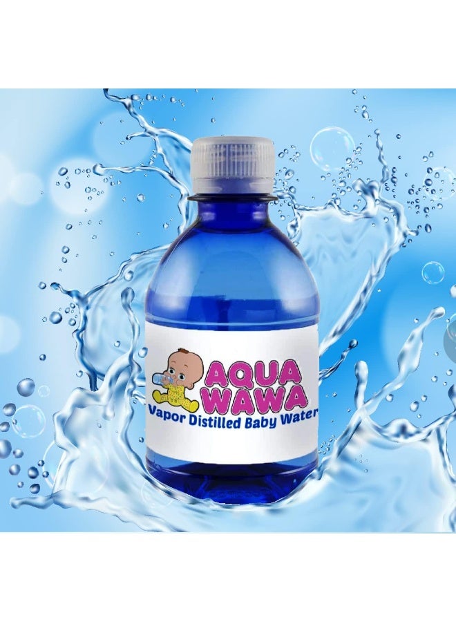 AQUAWAWA Nursery Water for Babies 6 Pack 8 oz Bottles Purified Vapor Distilled | Single Serve | Lightweight for Diaper Bag | BPA, Fluoride, Chemical, and Mineral Free | Dr Recommended, Clean, Fresh - Image 3