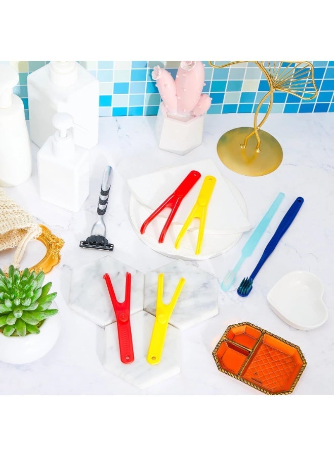 2Pcs Reusable Dental Floss Handle Holder, Refillable Oral Cleaning Tool for Daily Teeth Care (Red, Yellow) - Image 5