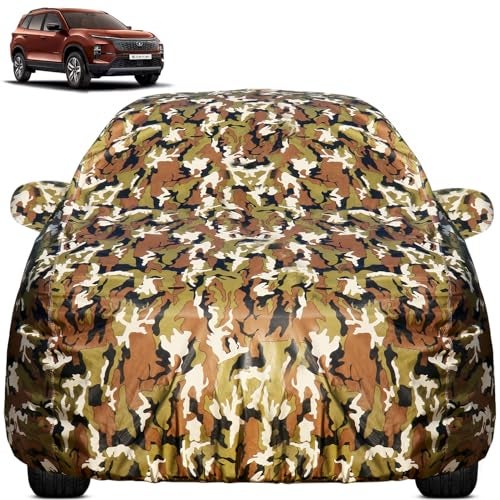 Pivalo Car Body Cover for Safari New All Model & Years (2021-2026) 100% Waterproof with Mirror Pockets, Triple Stitched Dustproof Heat Resistant UV Protection (Military/Jungle/Camouflage) - Image 2