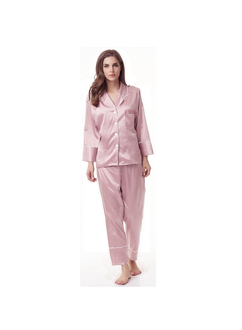 KUYING 2-piece Set Of Silk Pajamas 