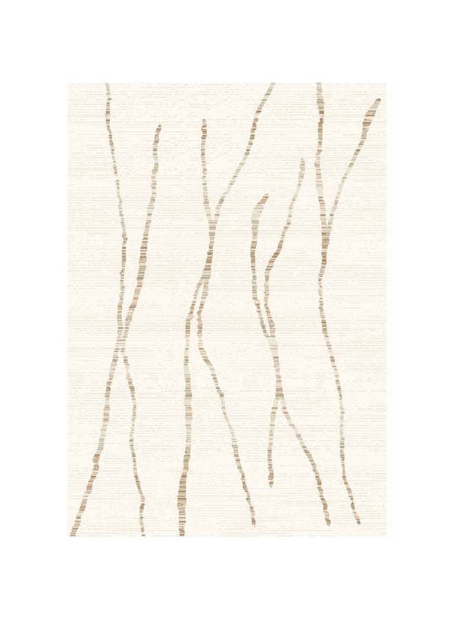 DANUBE HOME La Perle Modern Abstracts Rug |Washable Modern Rugs Style | Polypropylene+Polyester Area Rug Floor Covering | Indoor Carpet For Living Room Dining Bedroom 240X340cm-White Rust-231200400515 - Image 4