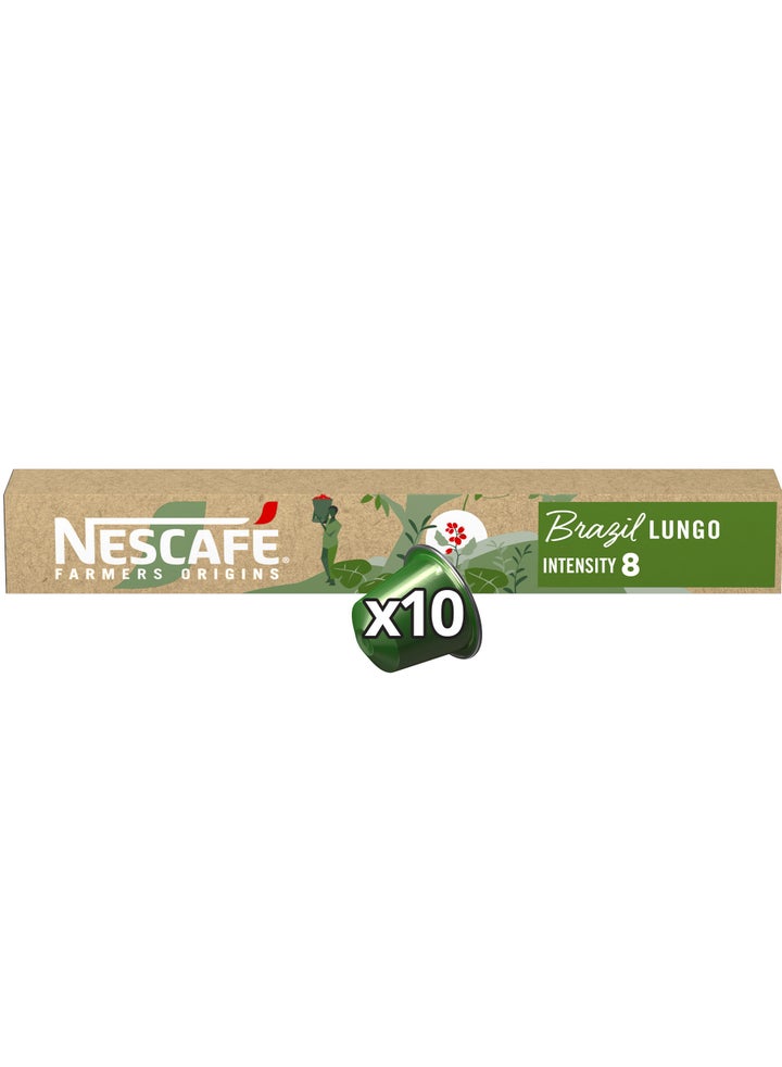 Farmers Origins Brazil Coffee Capsules Compatible With Nespresso Machines