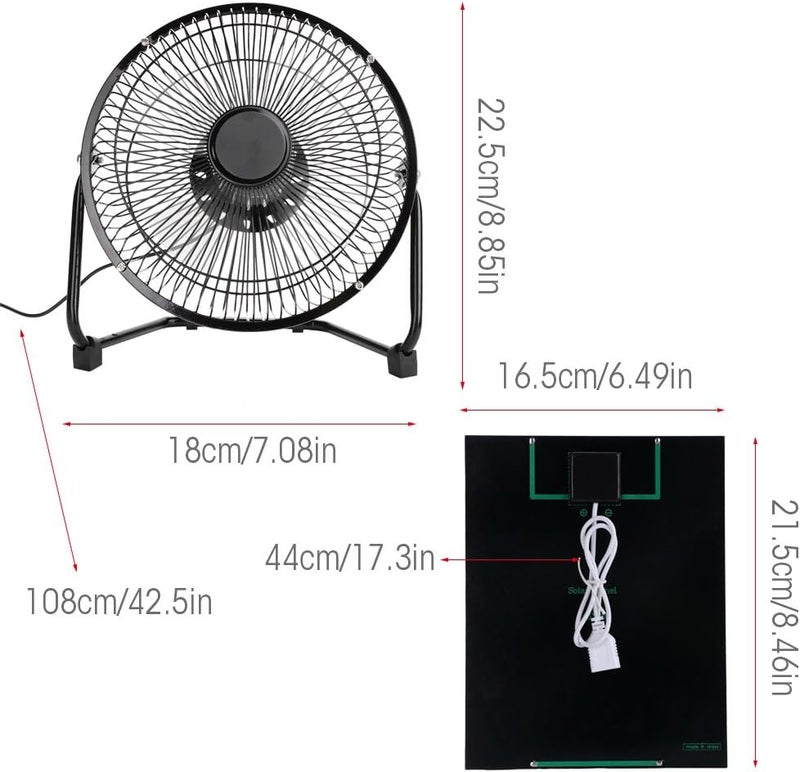 comfrt Solar Panel Powered Fan, Mini Portable Solar Energy Cooling Fan Ventilator Solar Fans for Greenhouse Travel Camping Fishing Solar Fan For Greenhouse - Image 3