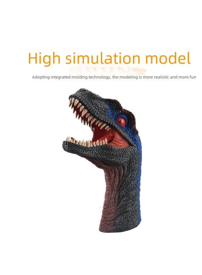 Soft Rubber Dinosaur Hand Puppet Toy Realistic Tyrannosaurus Shark Head Animal Heads For Children Aged 3-6 Years Old-Color:Brown Bear  - Image 5