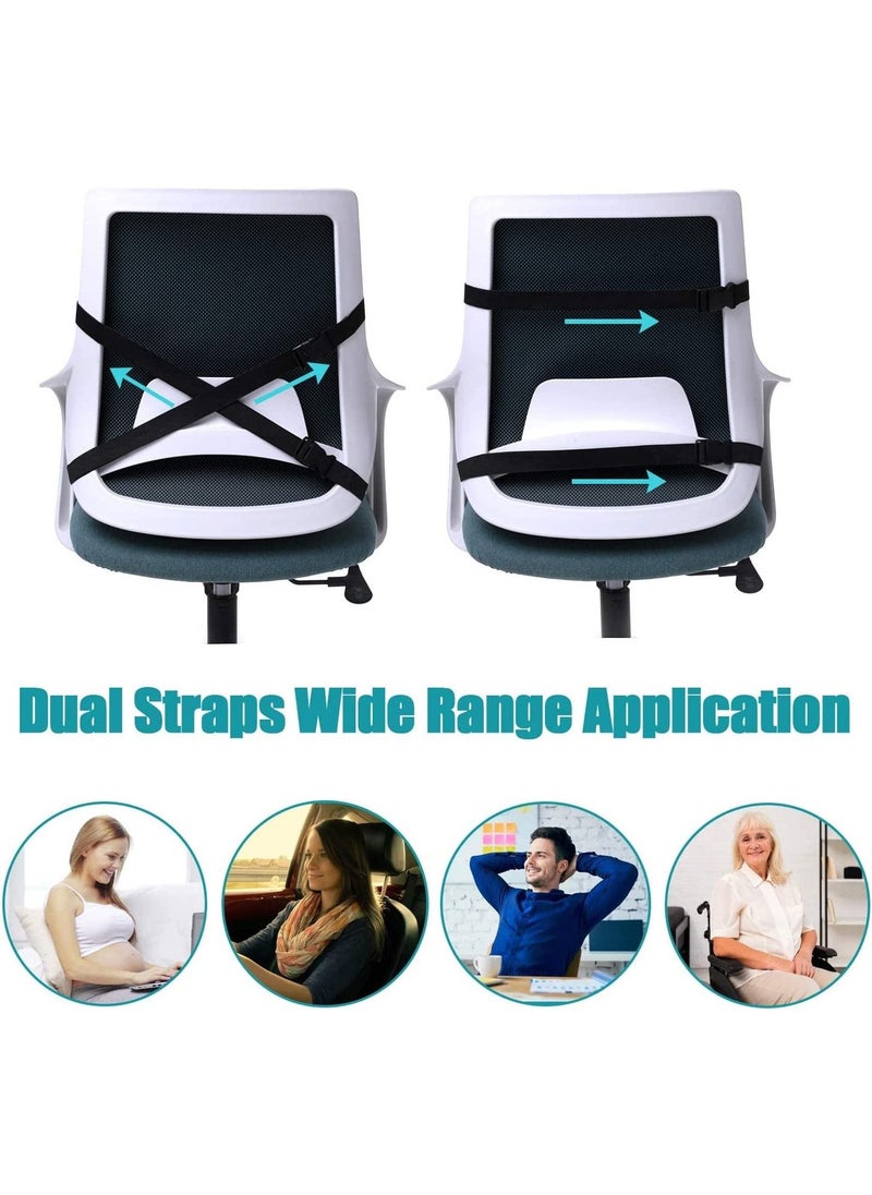 Arabest - Office Chair Lumbar Support Pillow, Memory Foam Back Cushion, Breathable 3D Mesh Cover, Ergonomic Design Orthopedic Backrest for Lower Back Pain Relief, Chair and Car Seat Backrest - Image 1