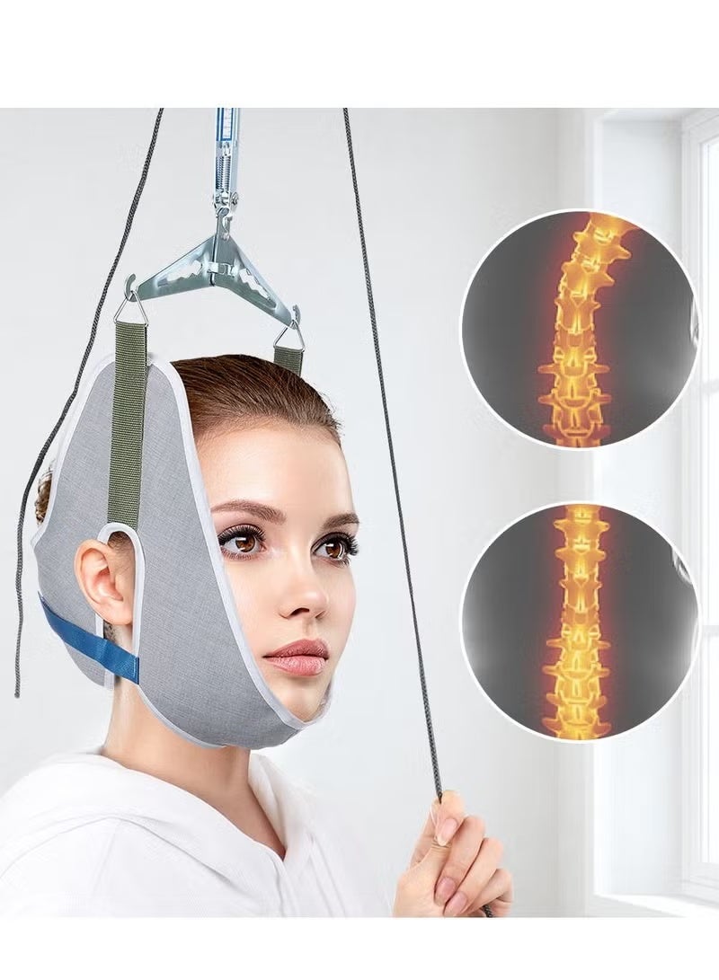 XUN Portable Neck Stretcher Neckband for Pain Relief Physical Therapy Suspended Cervical Spine Stretching Frame Traction Device Health Protection Equipment - Image 1