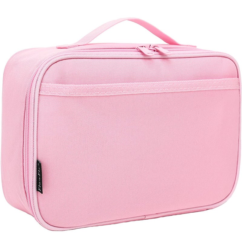 FlowFly Kids Lunch box Insulated Soft Bag Mini Cooler Back to School Thermal Meal Tote Kit for Girls Boys Pink