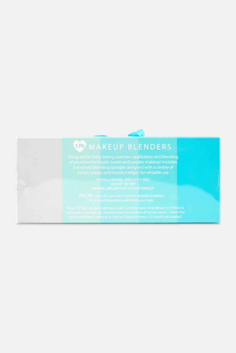 Love Beauty 5 Pieces Makeup Blending Sponge, Multicolor - Image 2