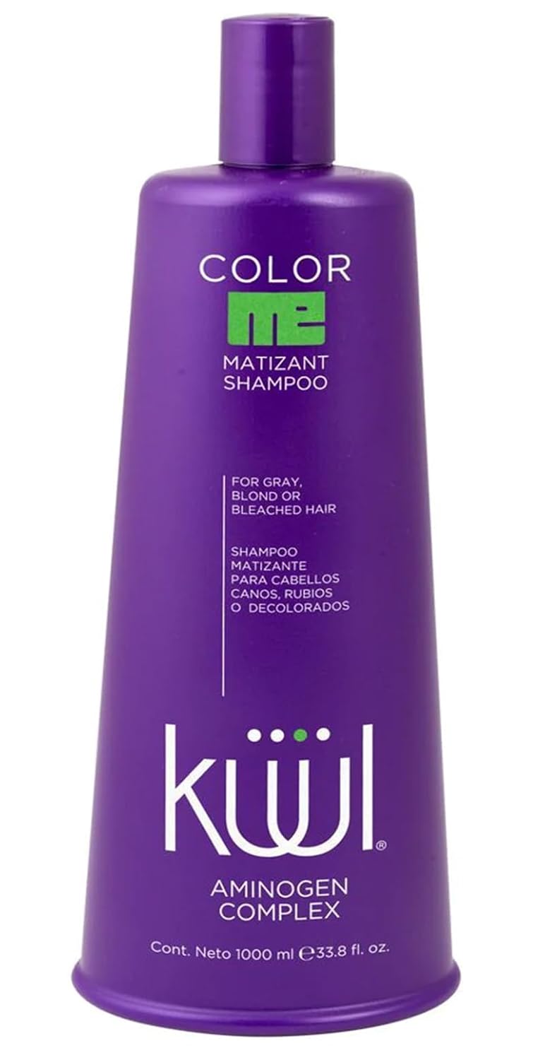 KUUL MATIZANT SHAMPOO 3381 oz  PURPLE SHAMPOO  MATIZANTE CABELLOS CANOS RUBIOS O DECOLORADOS COLOR DEL LIQUIDO  MORADO  1000 ML