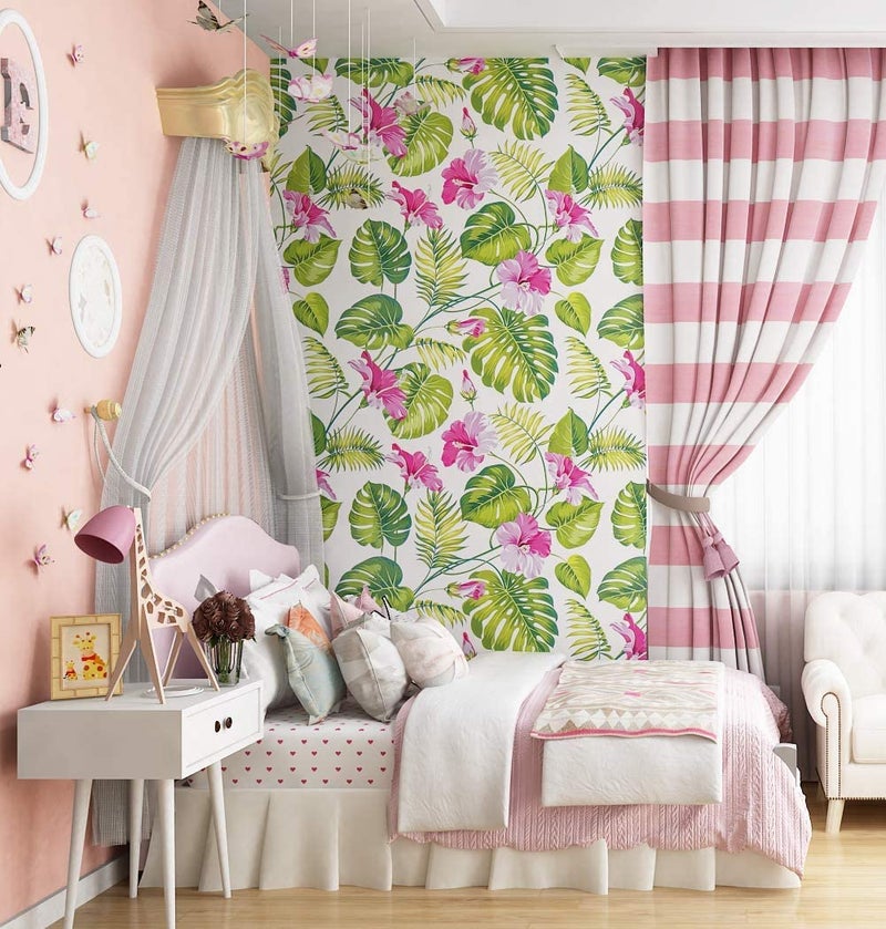 ELTON DIY Wall Paper/Wall Sticker Self Adhesive Floral Nature Highlighter Elegant Living Room Bed Room Decoration Furniture Interior Exterior Easily Removable Makeover Garden Bloom (45x500cm) - Image 5