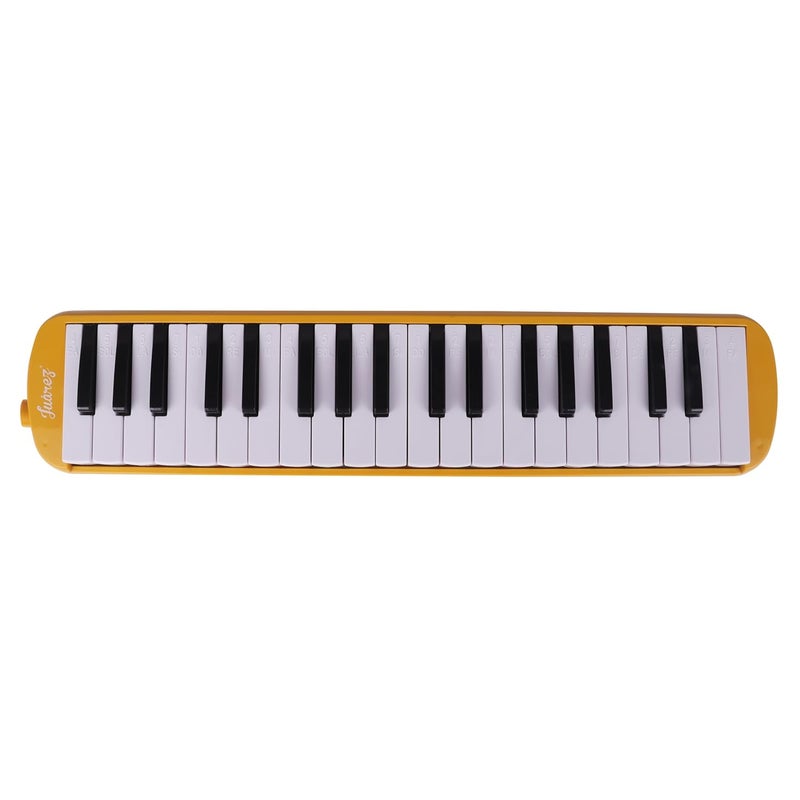 Juarez 37 Key Melodica JMLD37YL Musical Instrument Soprano Air Piano Keyboard Pianica with Carrying Bag, 1 Soft Long Tube, 1 Mouthpiece, Wipe Cloth, Yellow - Image 2