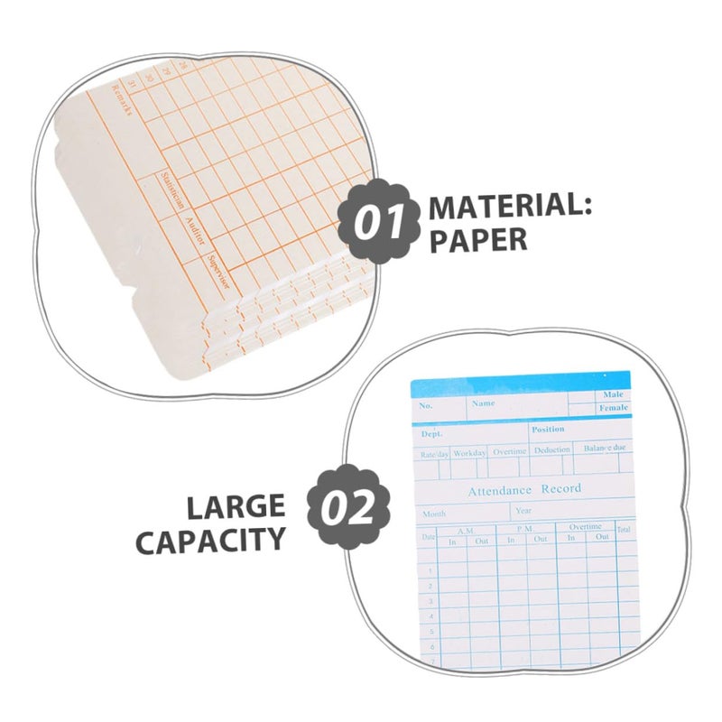 285 Pcs Double Sided Attendance Cards Wear Resistant Paper Bulk Pack For Office Employee Tracking - Image 4