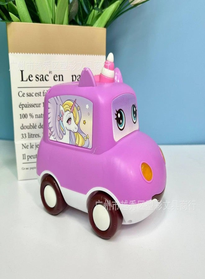 CHIRANSI Cute Cartoon Creative Portable Piggy Bank | Money Saving Box with Combination Lock | Mini Coin Bank Gifts for Boys and Girls, Best Return Gifts for Kids (Pack of 1) (Car - Sky Blue) - Image 4