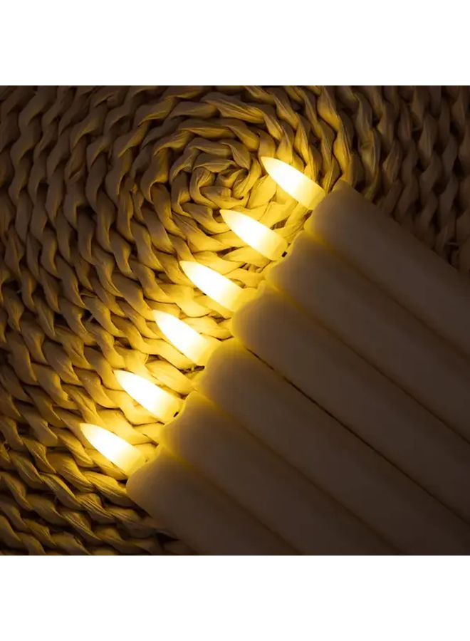 12pcs White Flameless LED Candles Battery Powered Realistic Flickering for Holiday Decoration - Image 2