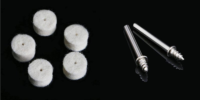 DIY Crafts 5 Pcs, Felt Pad & Mandrel, 13mm Wool Felt Polishing Buffing Pad + 1 Shank Wheel Disk Sheets Polish Disc for Grinding Polis (5 Pcs, Felt Pad & Mandrel) - Image 5