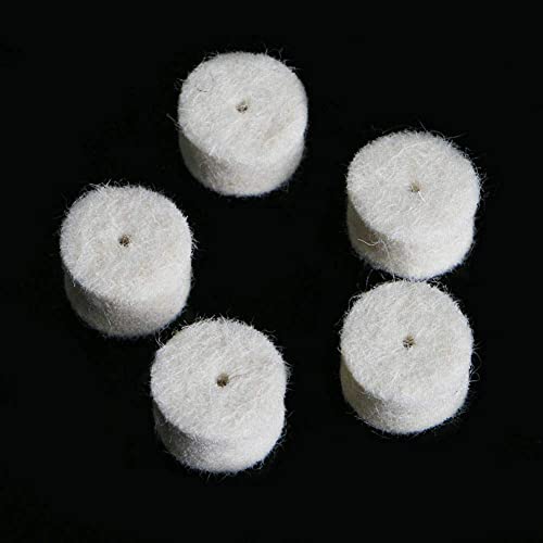 DIY Crafts 5 Pcs, Felt Pad & Mandrel, 13mm Wool Felt Polishing Buffing Pad + 1 Shank Wheel Disk Sheets Polish Disc for Grinding Polis (5 Pcs, Felt Pad & Mandrel) - Image 3