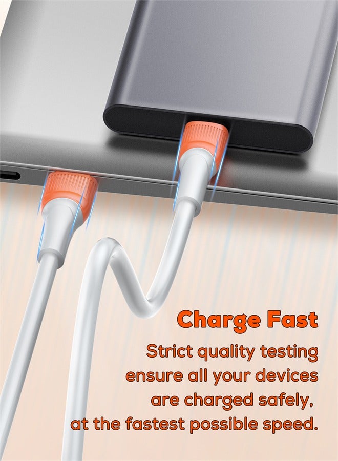 LDNIO 30W Fast Charging USB-C Cable – Heavy Duty 3A Quick Charge Data Cable with 480Mbps Transfer Speed – Type-C Compatible – TPE Braided Durable Wire – For Android Phones, Power Banks, Tablets, Chargers – 3M Length  - Image 3