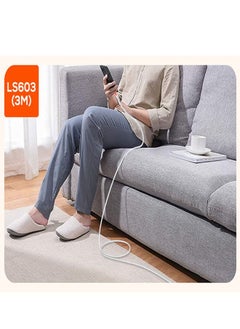 LDNIO USB C Cable A to Type Data Cord Premium Braided Compatible For Samsung Galaxy, MacBook Pro, Nintendo Switch, Huawei MateBook X Pro iPad Mini  3 Meter  - Image 4
