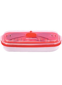 Snips Egg Poacher and Omelette Maker for Microwave White and Red 750ml 000848  - Image 1