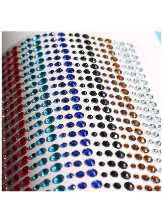 GlamKit Crystal Rhinestone Stickers 15 Colors Kids DIY Embellishment Self Adhesive Jewels Sticker Colorful Diamond - Image 5