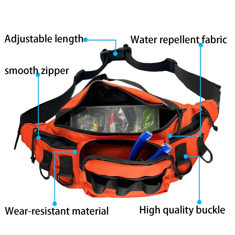 Chardime Men's Lightweight Fishing Fanny Pack - Sling Pack - Image 3