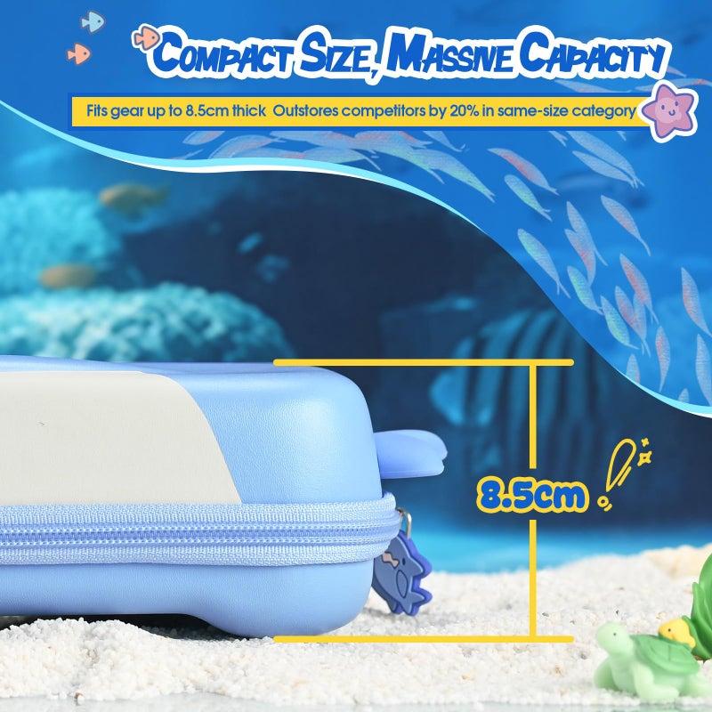 GeekShare Portable Carrying Case Compatible with Switch 2 (2025), Hard Storage Bag with 12 Game Card Slots, Cute Travel Case for Switch 2 Console and Accessories, Shark - Image 3