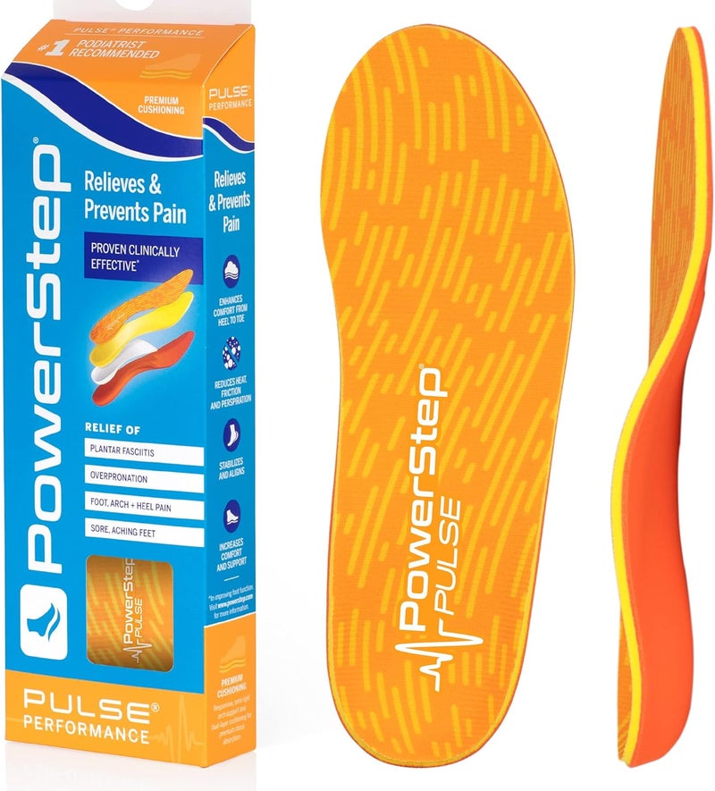 PowerStep Pulse Performance Insoles | Running Shoe Pain Relief Orthotic