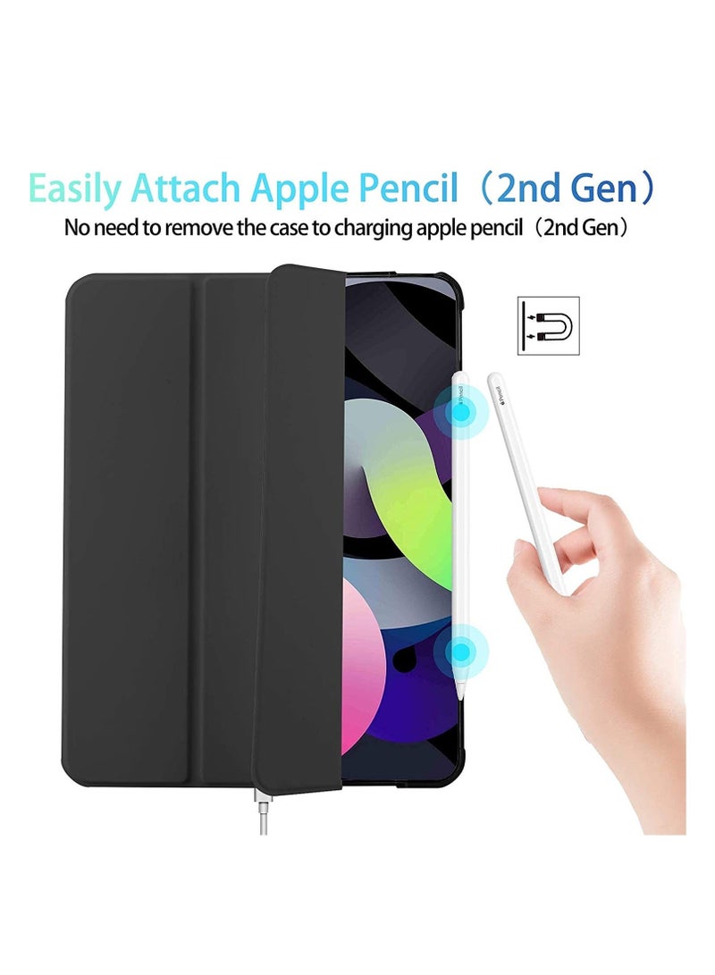 Raxoom iPad Air 4 Case 2020, iPad Air 4th Generation Case with Pencil Holder [Full Body Protection + Apple 2nd Pencil Charging and Auto Wake/Sleep] Smart Stand Cover Case for iPad Air 4 10.9 (Black) - Image 3