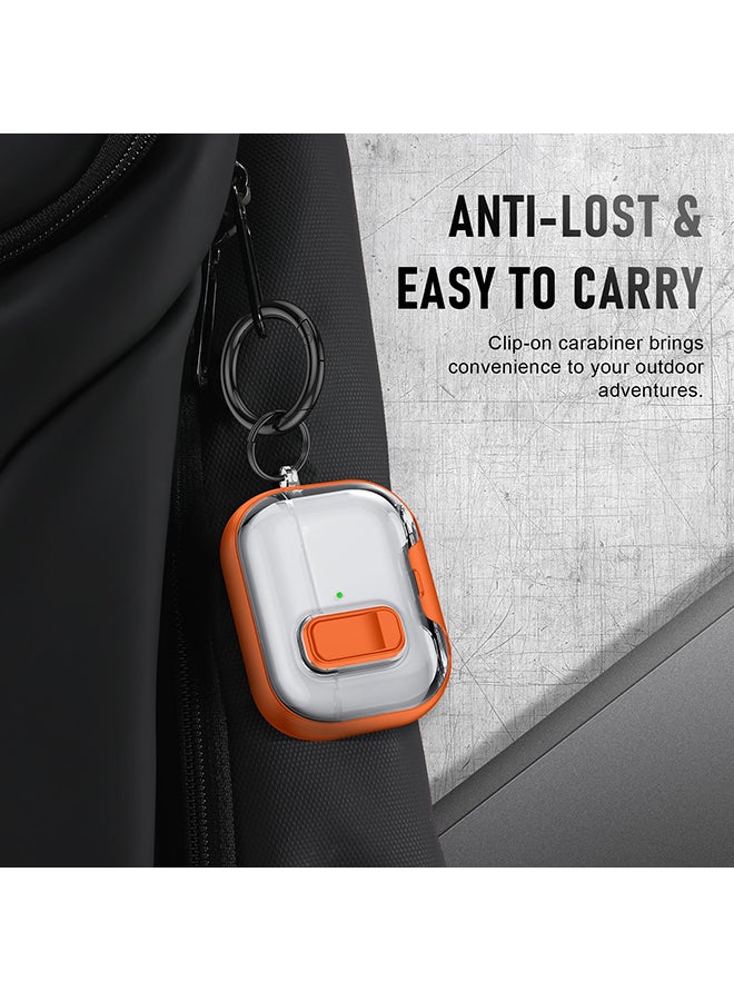 O Ozone Case for AirPods Pro 3 Case with Phone Stand &Cleaner Kit Protective Cover| TPU + PC Hybrid Shockproof Cover |Anti-Scratch |Wireless Charging  -Orange - Image 5