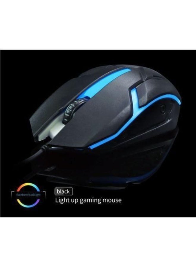 إكستريم ماوس ألعاب سلكي مع إضاءة خلفية RGB، DPI قابل للتعديل، تصميم مريح وخفيف الوزن، ماوس بصري USB صامت للكمبيوتر الشخصي والكمبيوتر المحمول وماك، مستشعر عالي الدقة، مثالي للألعاب والاستخدام المكتبي - Image 5