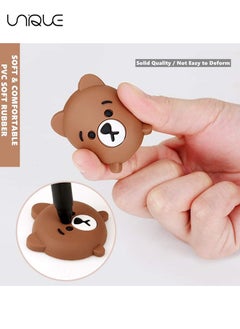 Unique Door Handle Bumper 8 Pcs Self-Adhesive Cartoon Animals Wall Protector Door Knob Wall Shield Rubber Buffer Crash Pads Door Stoppers for Furniture Glass Table  - Image 3