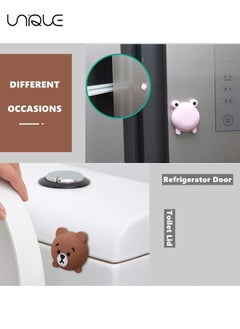 Unique Door Handle Bumper 8 Pcs Self-Adhesive Cartoon Animals Wall Protector Door Knob Wall Shield Rubber Buffer Crash Pads Door Stoppers for Furniture Glass Table  - Image 5