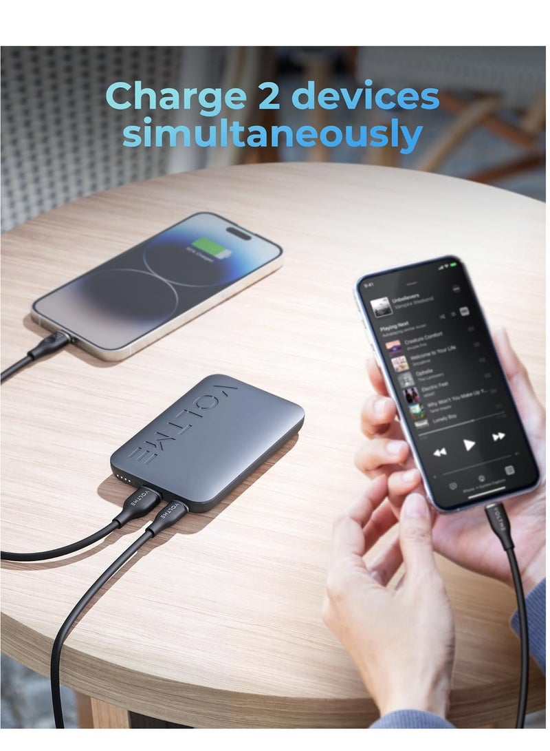 VOLTME Ultra-Slim 10000mAh Power Bank Battery Pack – 22.5W Fast Charging with PD 3.0 & QC 3.0 Portable Charger, USB C & USB-A for iPhone Air, 17/17 Pro/17 Pro Max, 16 Plus, 15, 14, 13 Pro Max, Samsung S25/S24/S23 Ultra, Pixel 8/7/6, OnePlus 12/11, Xiaomi, Oppo, Vivo, Huawei, iPad, Nintendo Switch & More - Image 3