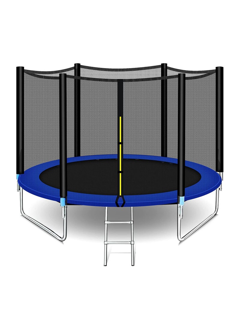 Yalla HomeGym Homegym 8Ft Trampoline With Enclosure Net For Kids & Adults Outdoor Trampoline With Safety Net Wear-Resistant Recreational With Ladder  - Image 1