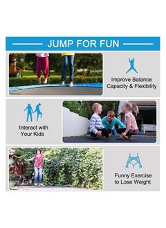 Yalla HomeGym Homegym 8Ft Trampoline With Enclosure Net For Kids & Adults Outdoor Trampoline With Safety Net Wear-Resistant Recreational With Ladder  - Image 4