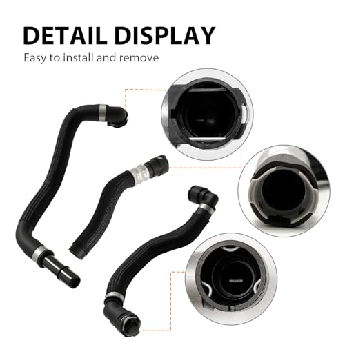 Saihisday 68199254AB HVAC Heater Hose Kit Heater Supply Return Hose Kit Compatible with Jeep Cherokee 20142018 Compatible with Chrysler 200 20152017 Replaces 68199254AB 68199254AA 68104972AA - Image 3