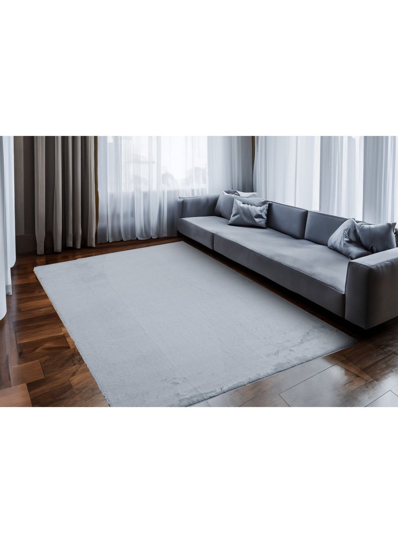 Home auraa Carpet Rug Anti-Slip – Size 160 x 230 cm – 5.25x7.55 ft | Horizon Shaggy Design - Blue Color | Ideal Carpet for Living Room, Bedroom, Office, Hallway or Balcony - Image 3