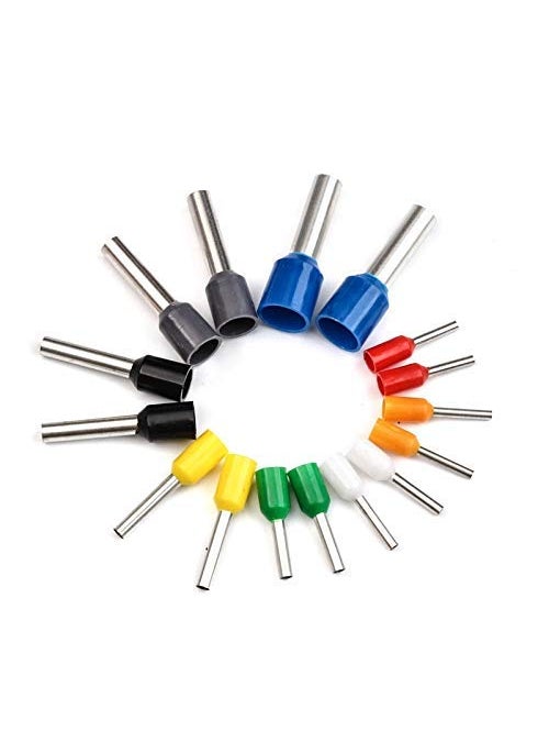 KAMCON Wire Ferrules Copper Crimp ConnectorsWire Crimping Tool KitInsulated Cord Pin End Terminal 200 15 SQMM E1508