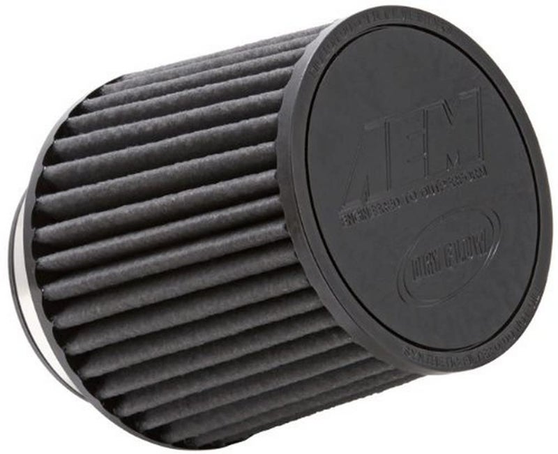 AEM 21-203BF Universal DryFlow Clamp-On Air Filter: Round Tapered; 3 in (76 mm) Flange ID; 5.125 in (130 mm) Height; 6 in (152 mm) Base; 5.125 in (130 mm) Top - Image 1
