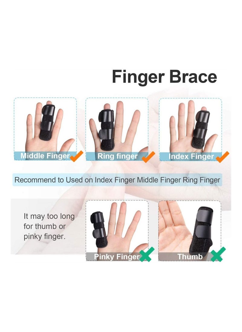 Y&D - 4pcs Trigger Finger Splint, Adjustable Knuckle Immobilizer, Splint Immobilizer for Fracture, Sprain, Fracture Pain - Image 1