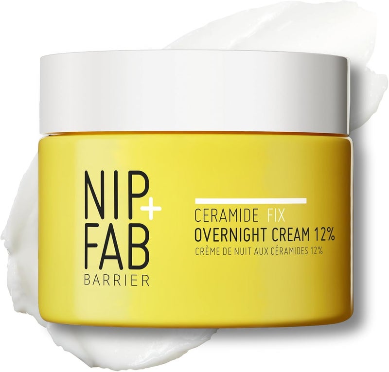 NipFab Ceramide Fix Overnight Cream 12 50 ml Luxurious Skin Barrier Replenisher Elastin Production Support Giving Your Skin a Firmer More Youthful Appearance with Azelaic Acid and Biolin